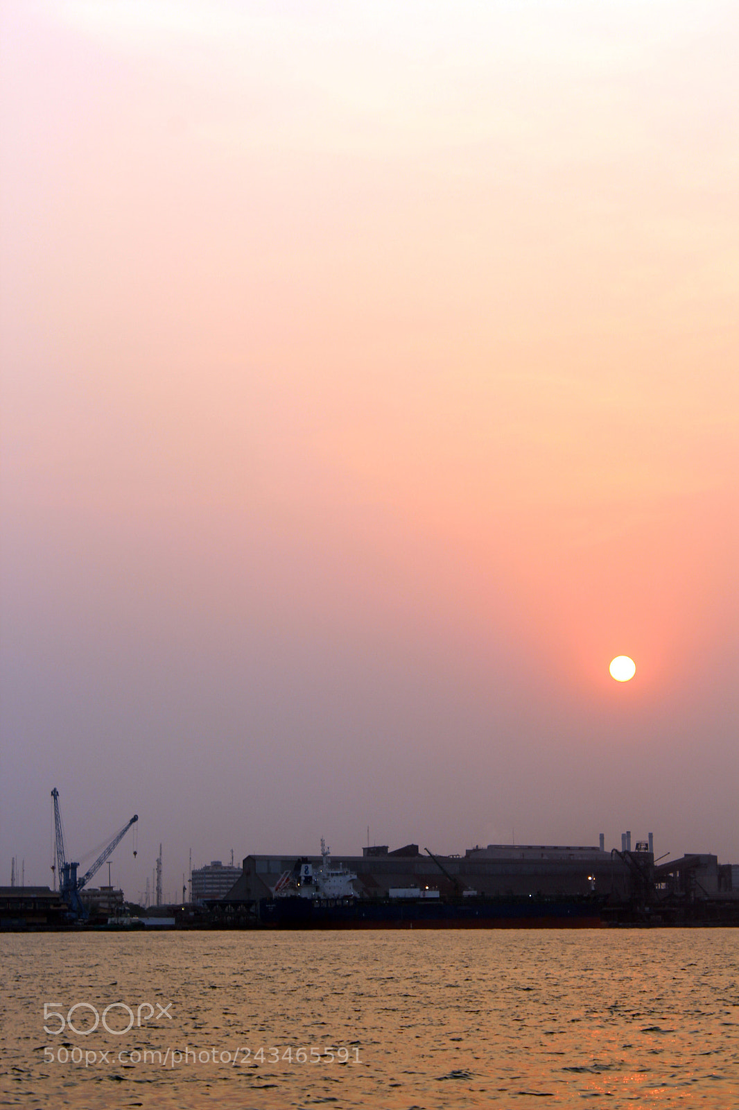 Canon EF-S 18-55mm F3.5-5.6 III sample photo. Sunset at apapa port photography