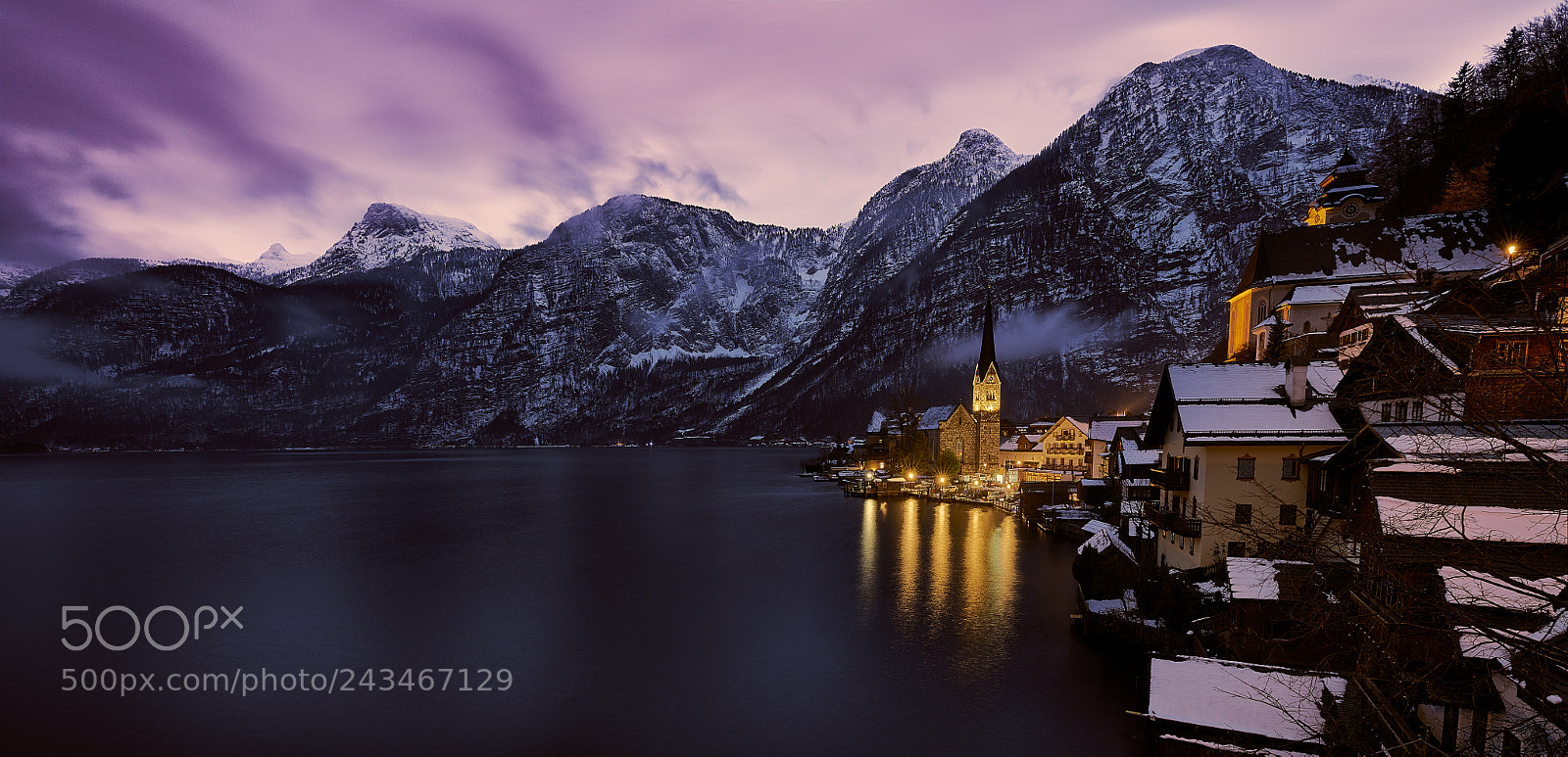 Sony a7R II sample photo. +++ sunset at lake hallstatt +++ photography
