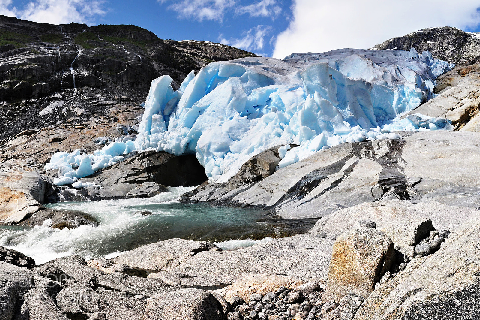 Nikon D5000 sample photo. Nigardsbreen photography