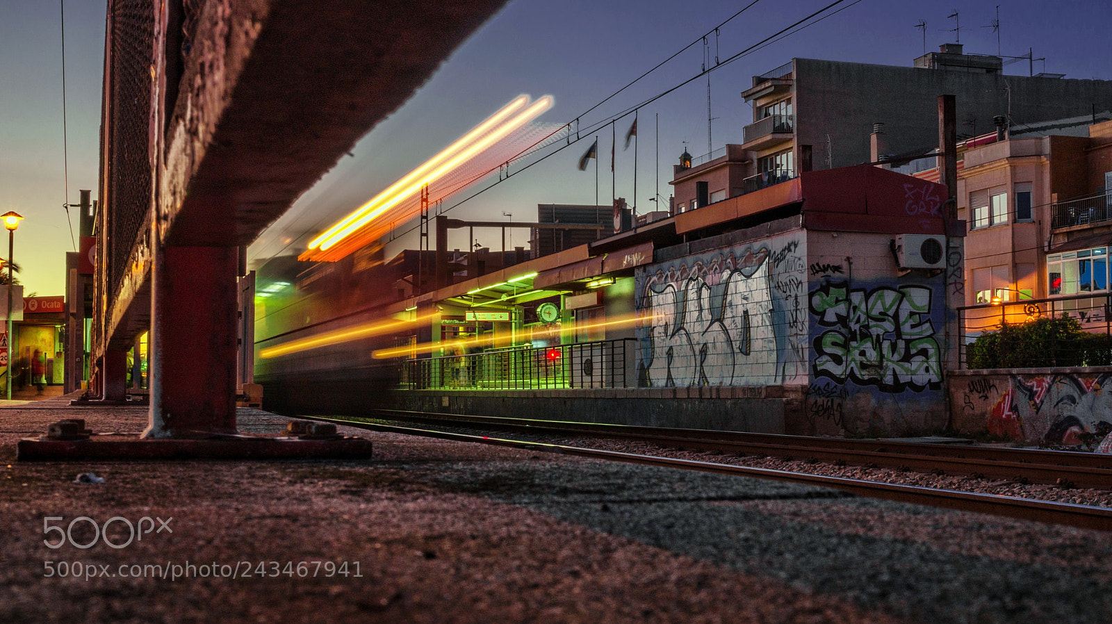 Sony Alpha a5000 (ILCE 5000) sample photo. Train light movement photography