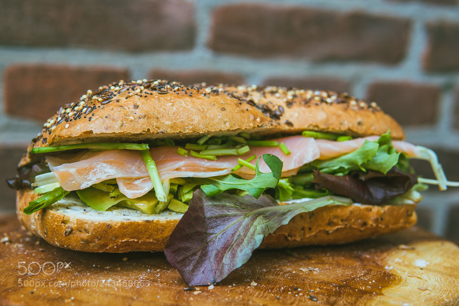 Sony a6300 sample photo. Smoked salmon sandwich photography