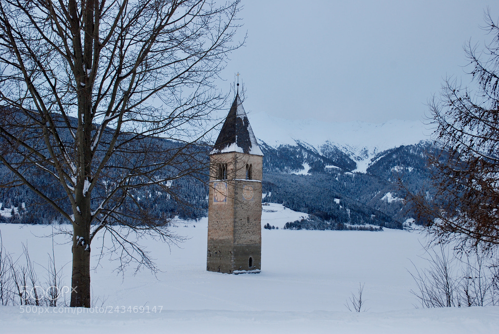 Nikon D80 sample photo. Resia, iced lake photography