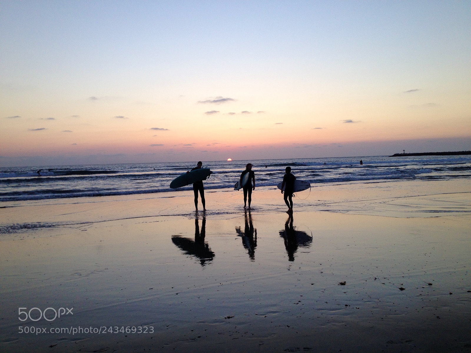 Apple iPhone 4S sample photo. Surfers at sunset photography