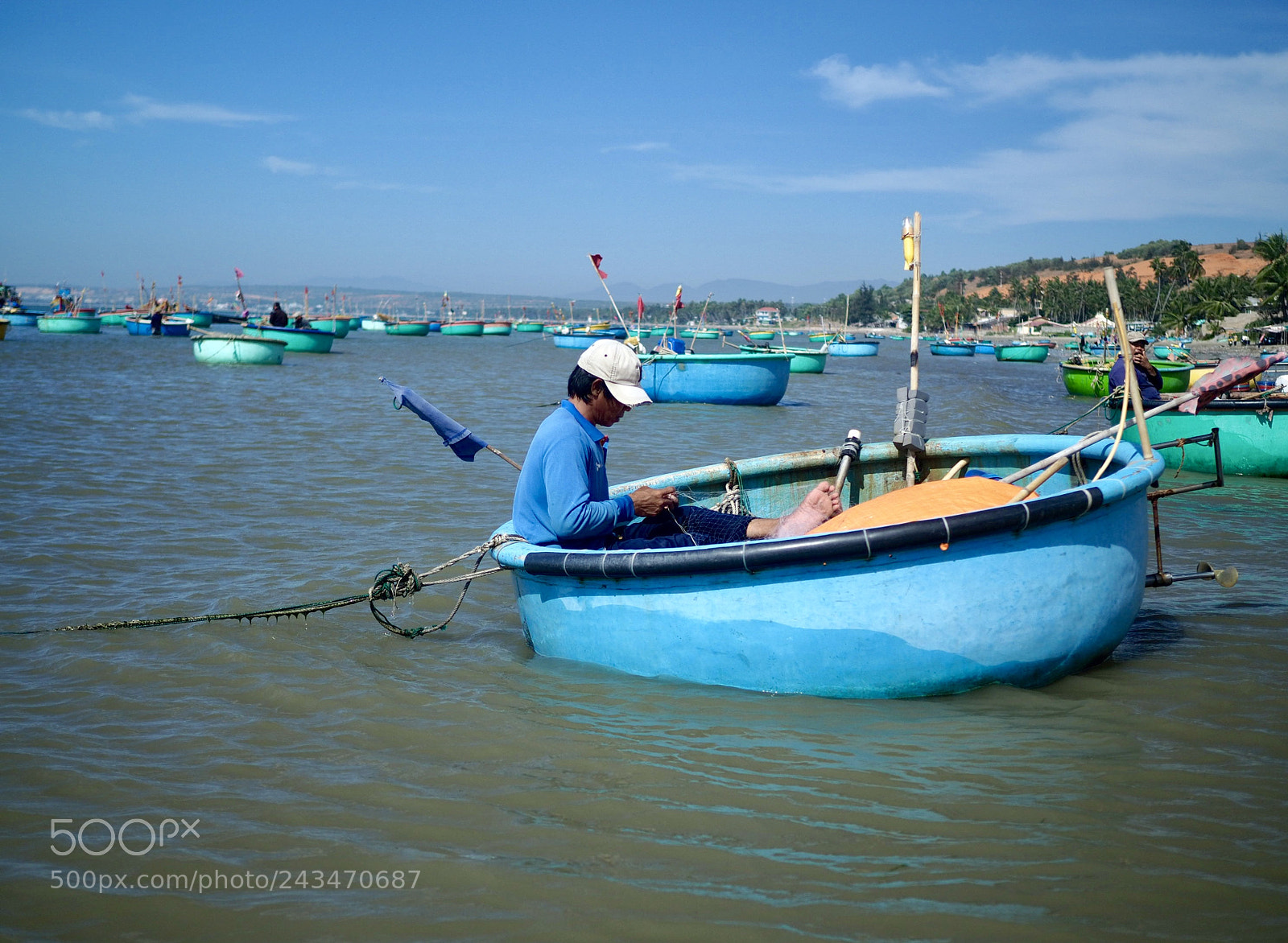 Olympus OM-D E-M1 Mark II sample photo. Mui ne fishing village photography