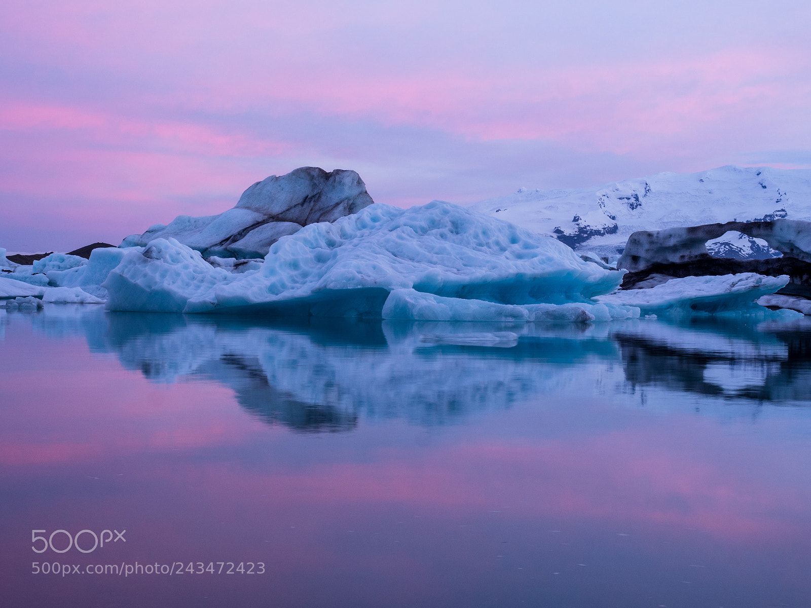 Olympus OM-D E-M5 II sample photo. Sunset at glacier lagoon photography