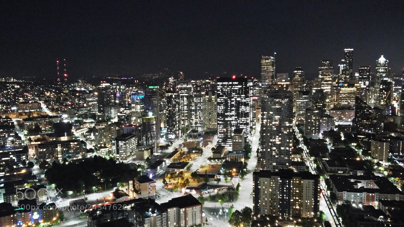 OnePlus 2 sample photo. Seattle space needle night photography