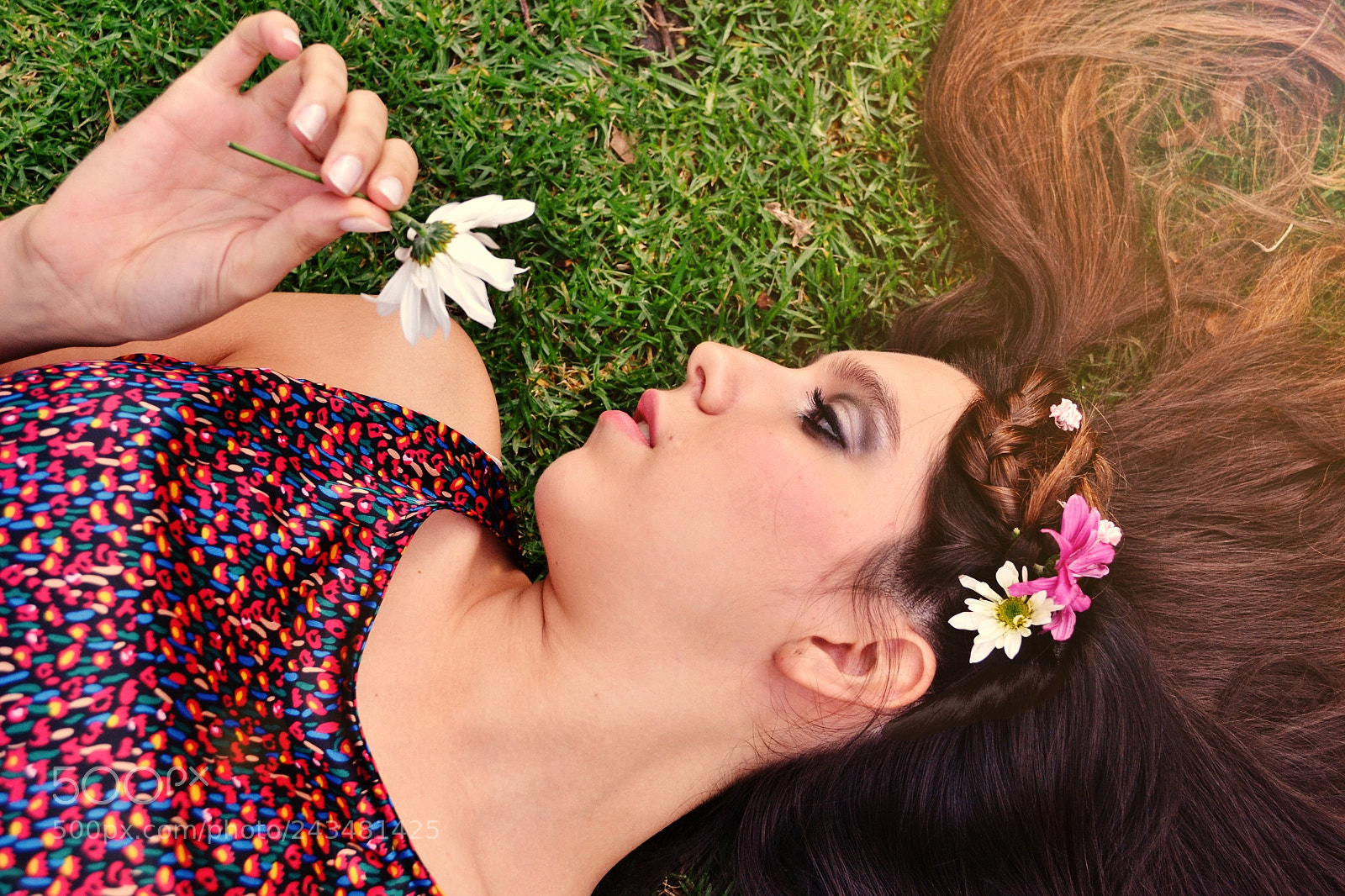 Nikon D3100 sample photo. Woman at garden photography