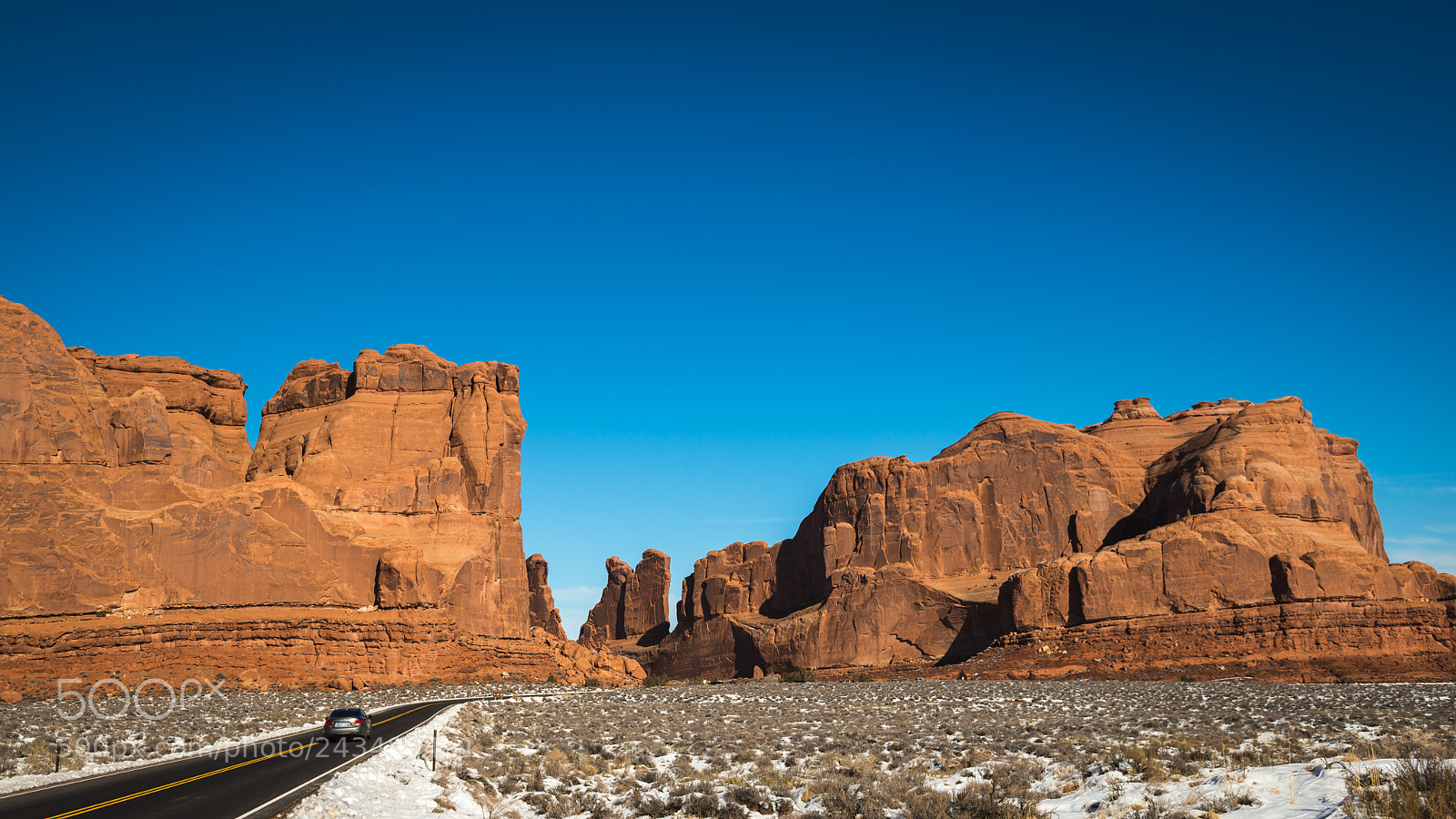 Nikon D800 sample photo. Road in arches national photography