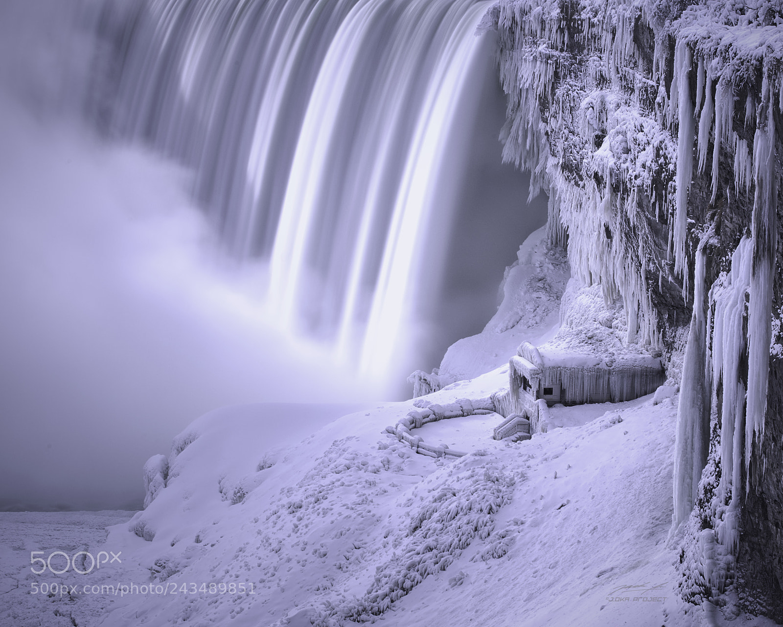 Sony a7R II sample photo. Frozen niagara falls photography
