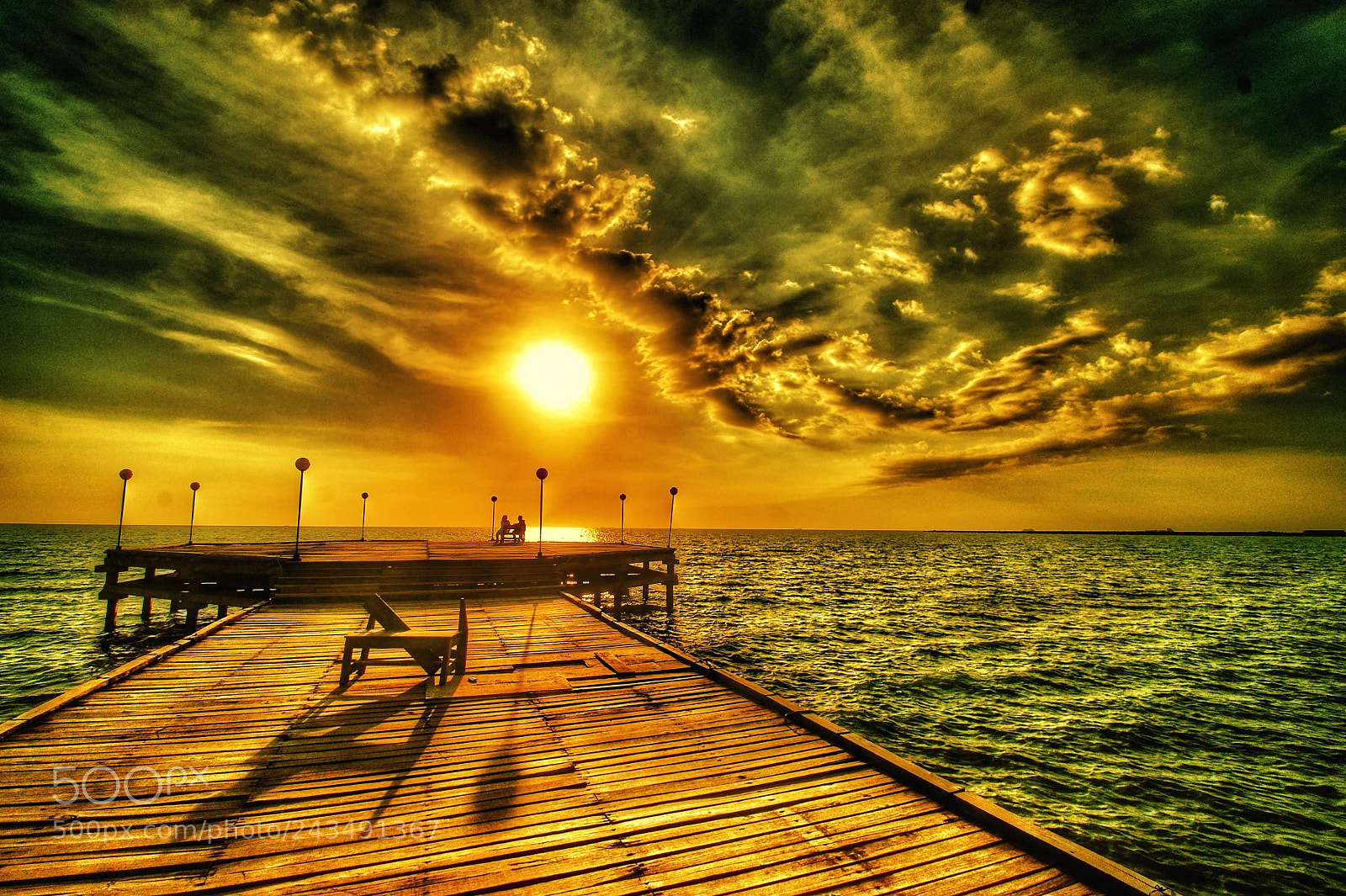Sony Alpha DSLR-A380 sample photo. Big sunset sun photography