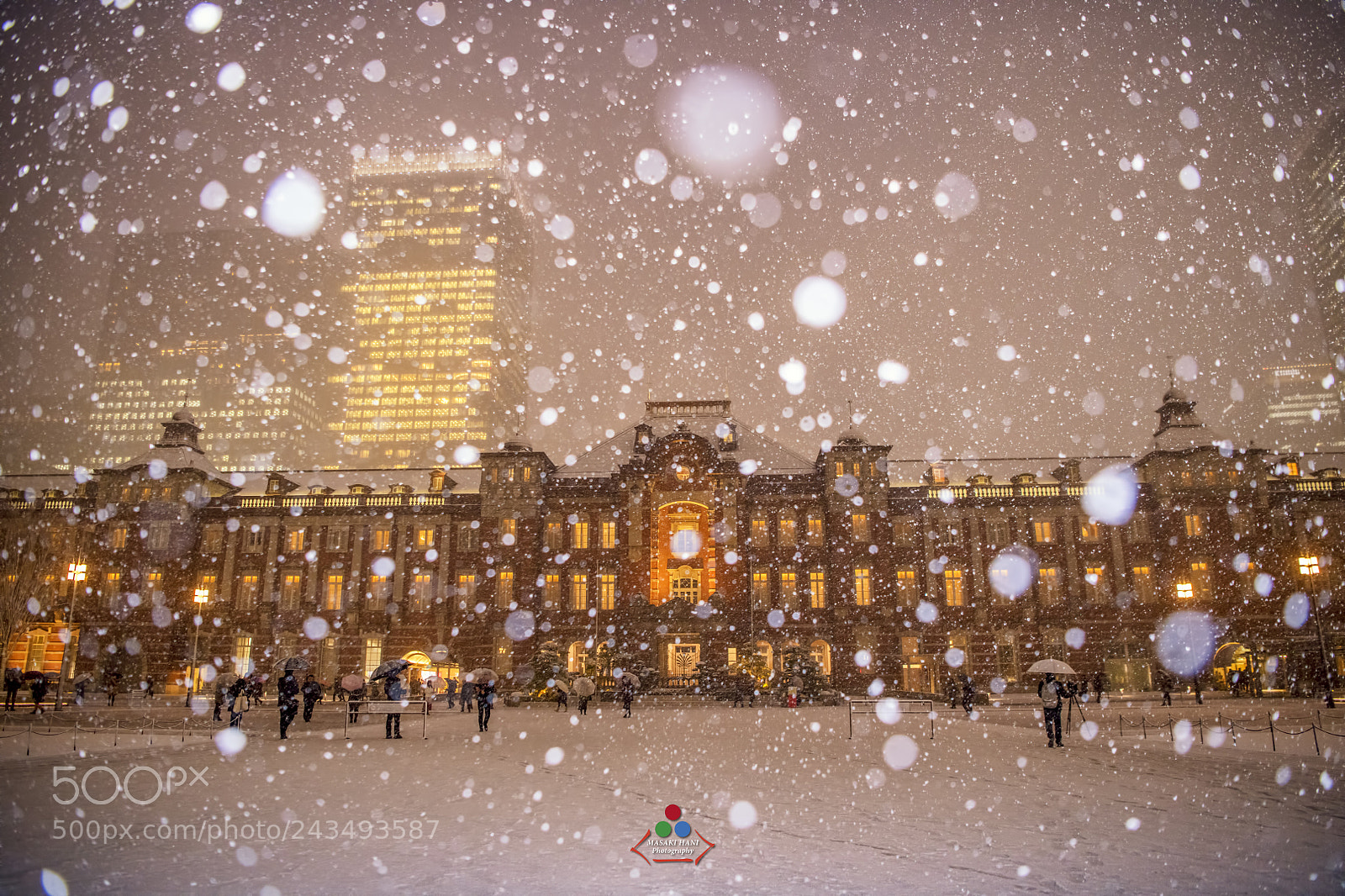 Nikon D850 sample photo. Tokyo station with snow photography