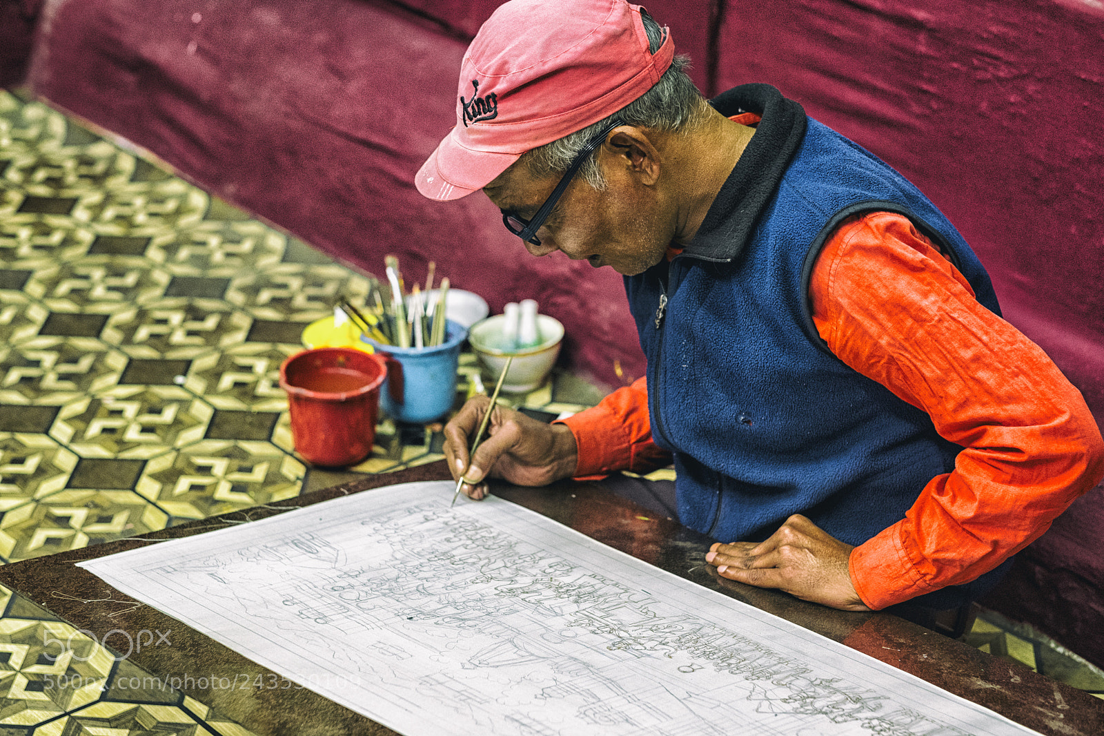 Fujifilm X-Pro2 sample photo. • making traditional painting • photography