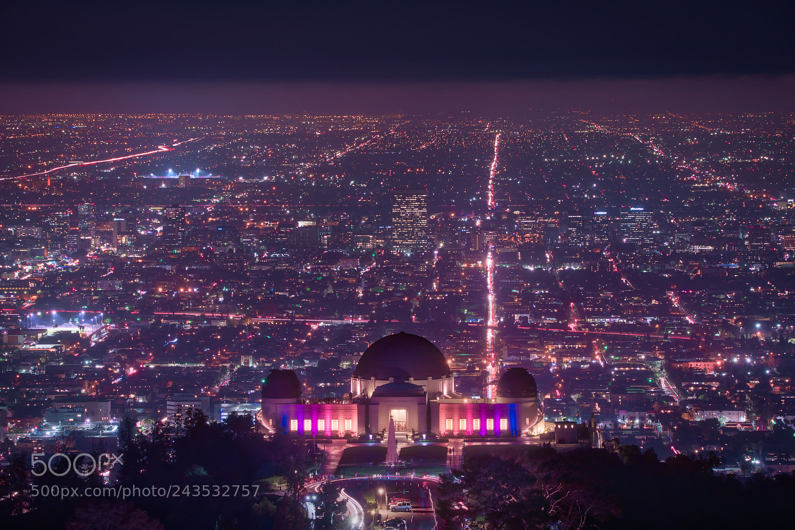 Sony a7R II sample photo. Los angeles city lights photography