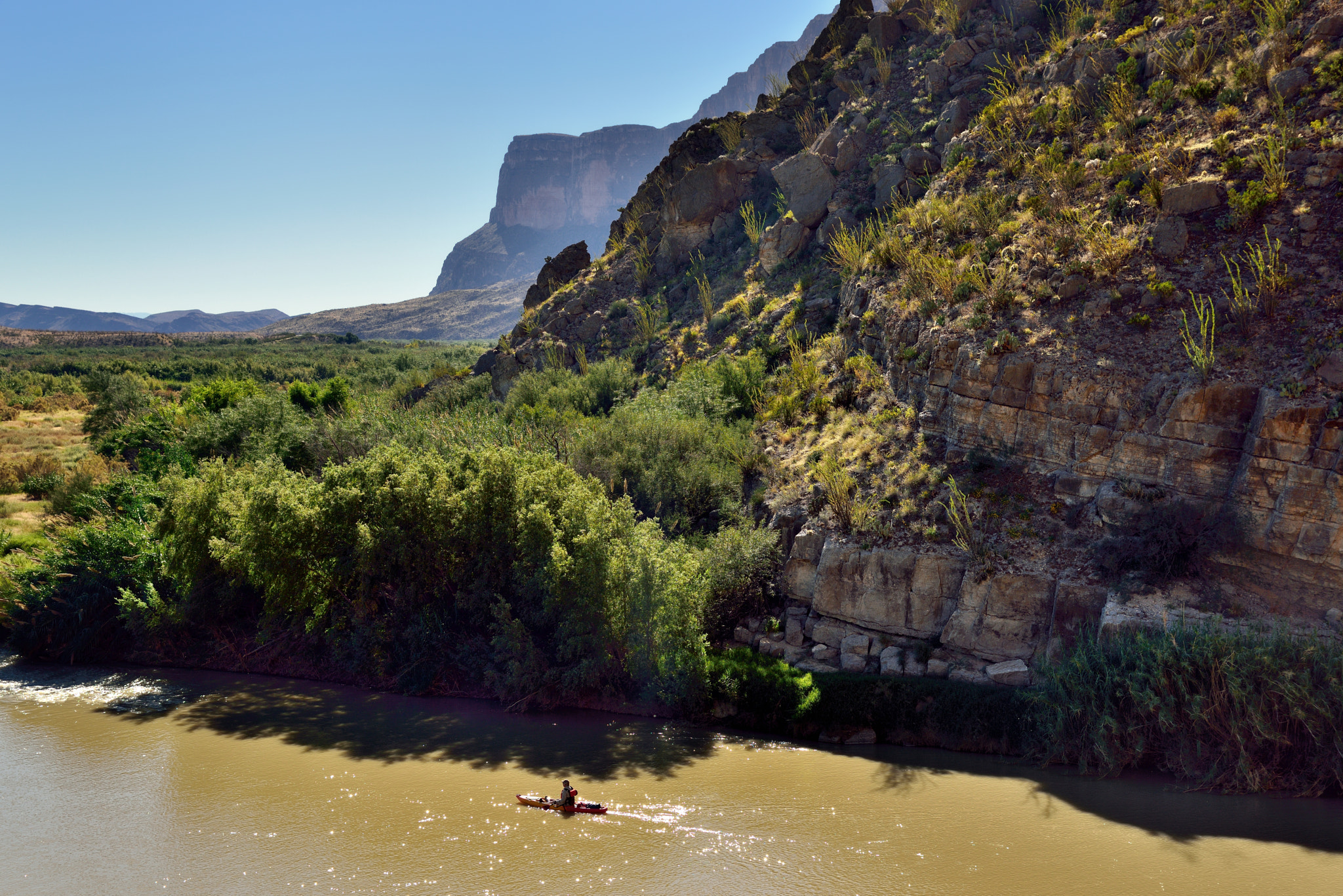 Nikon AF-S Nikkor 24-120mm F4G ED VR sample photo. Canoeing down the rio grande photography