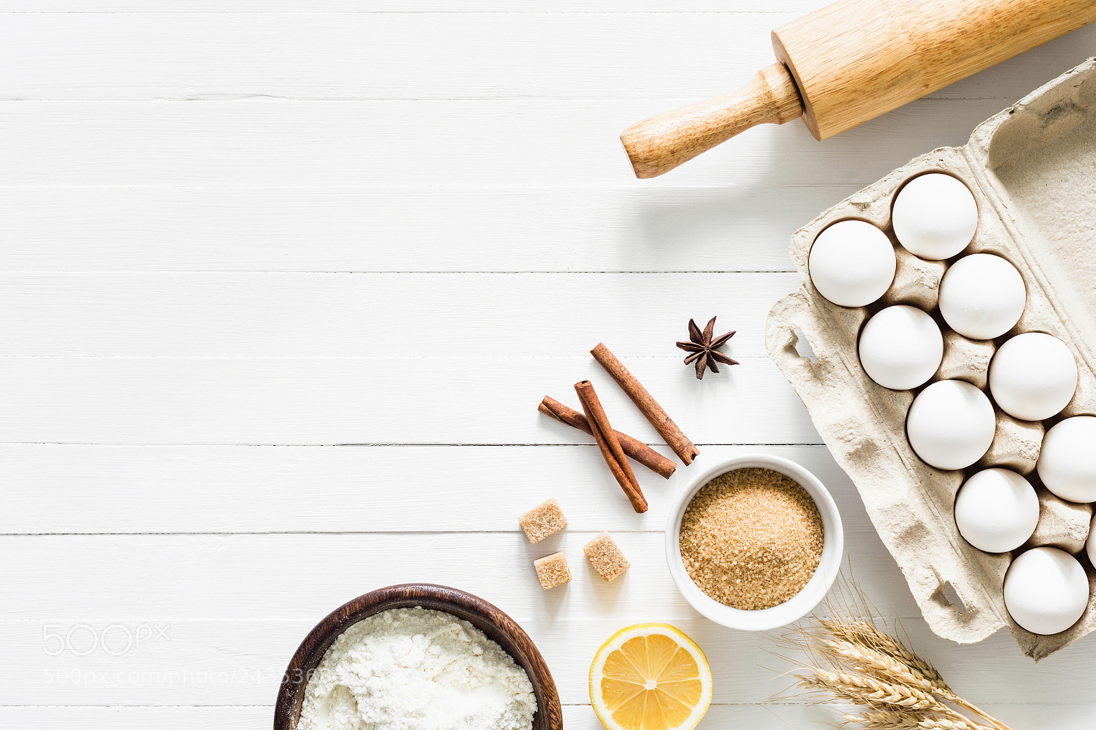 Nikon D7100 sample photo. Baking ingredients on white photography