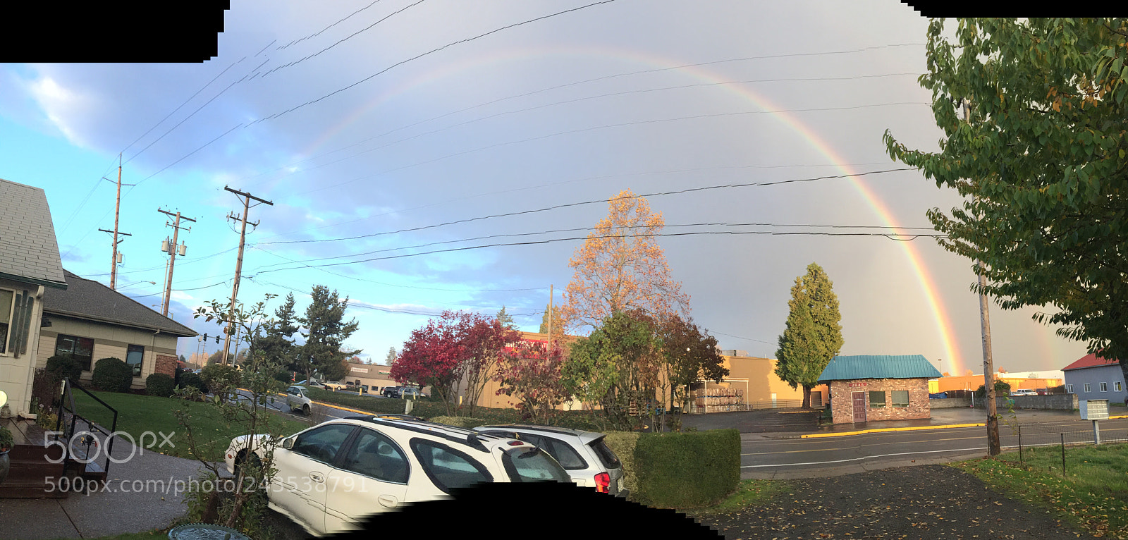 Apple iPhone 6 sample photo. Rainbow over my grandmas photography
