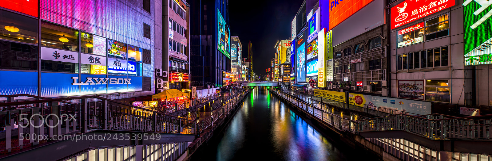 Nikon D800 sample photo. Dotonbori river photography