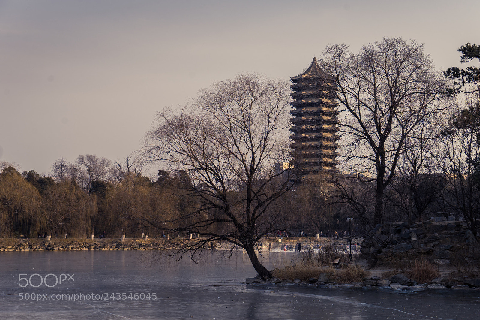 Sony a7 II sample photo. Tower and lake.  photography