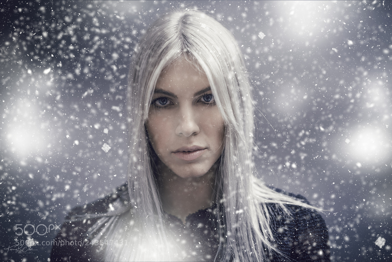 Nikon D810 sample photo. Cara portrait in snowstorm photography