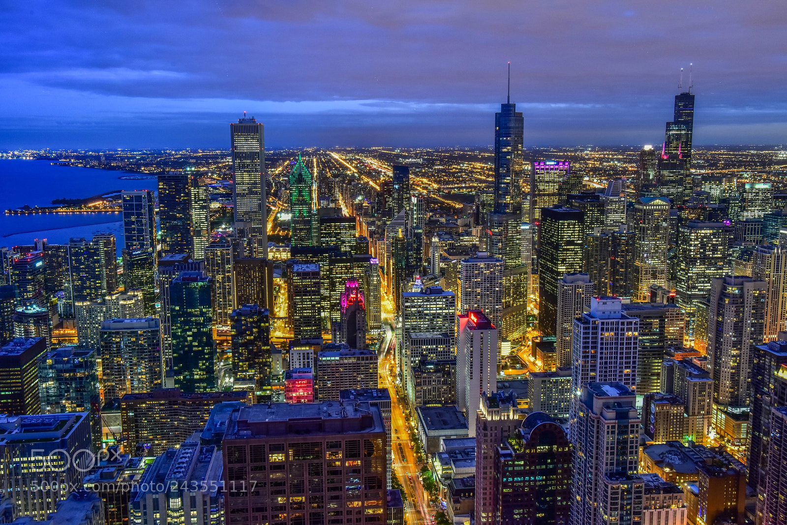 Nikon D810 sample photo. Nightscape of chicago photography