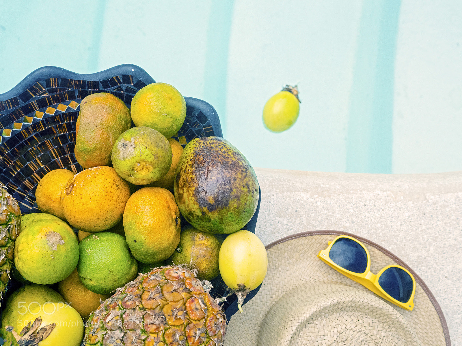 Panasonic Lumix DMC-GX8 sample photo. Fruit near the pool photography