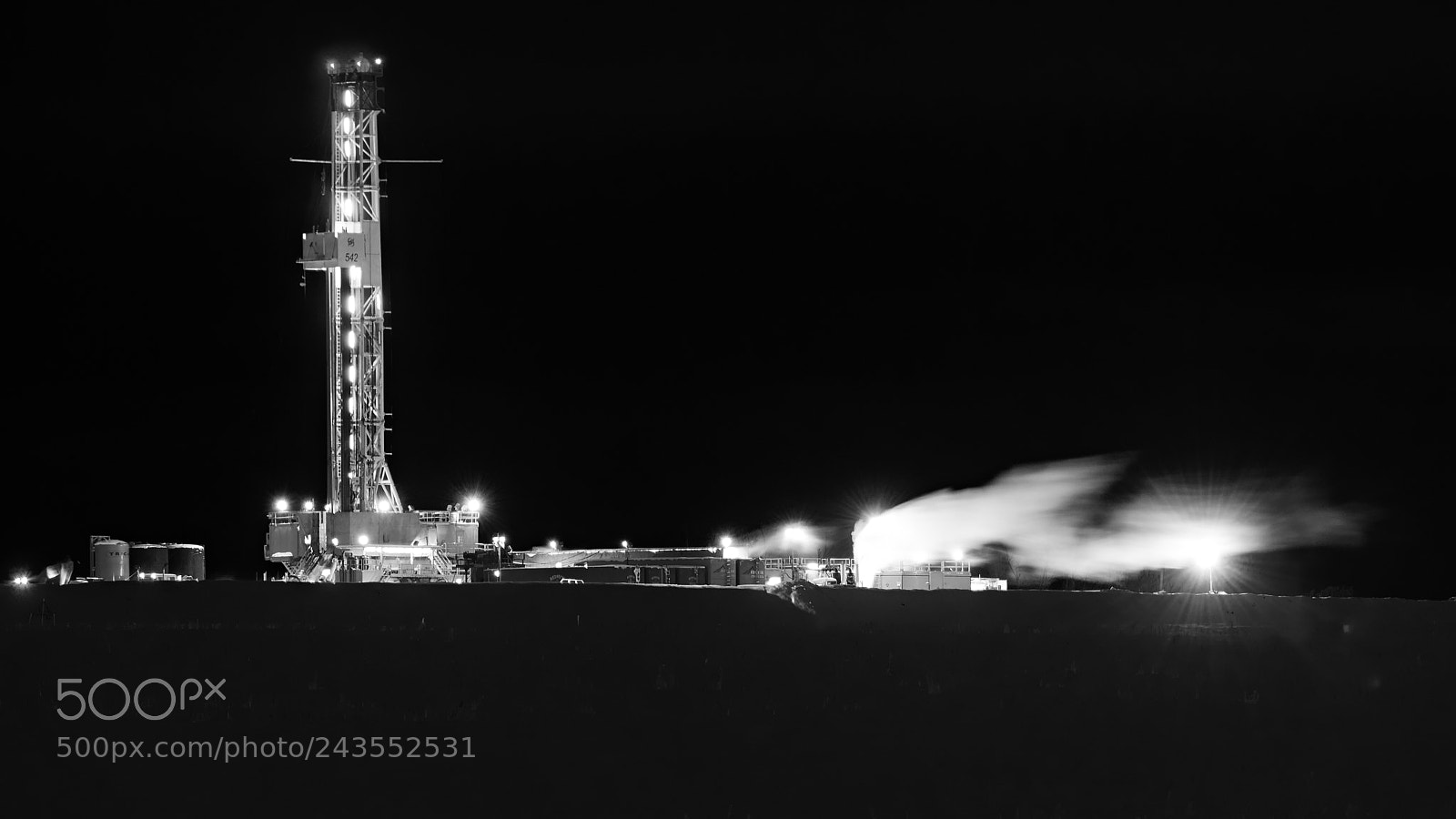 Nikon D850 sample photo. Drill rig monochrome photography