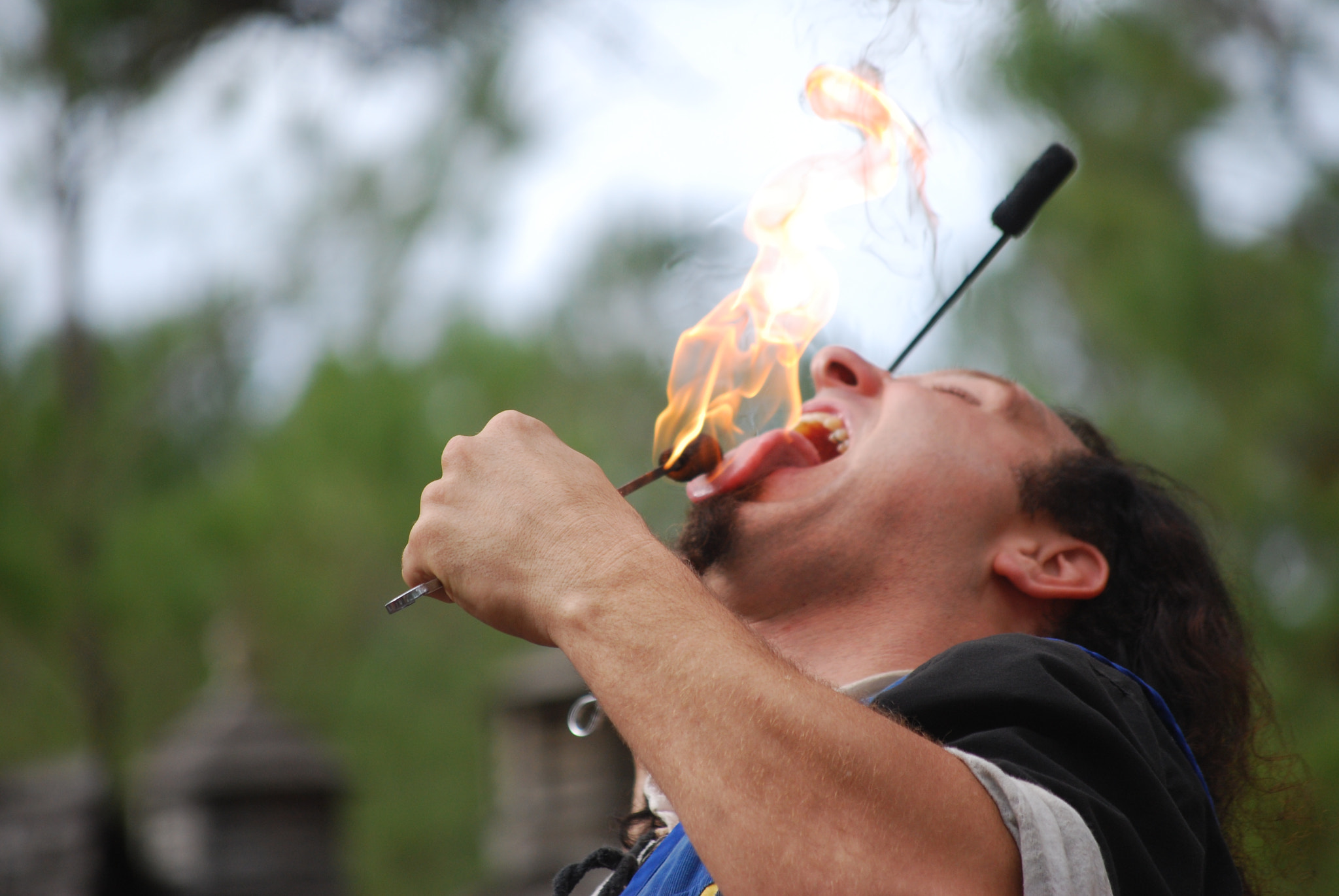 Nikon D60 sample photo. A fire eater photography