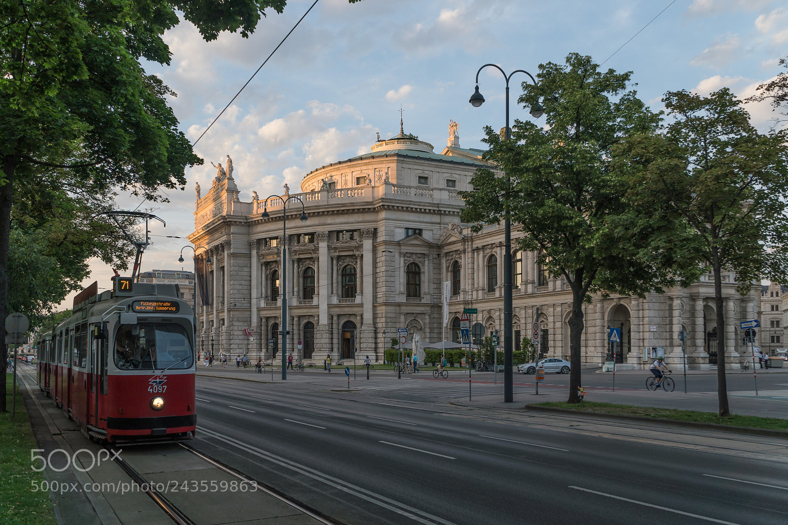 Sony a6300 sample photo. Tram und burgtheater photography