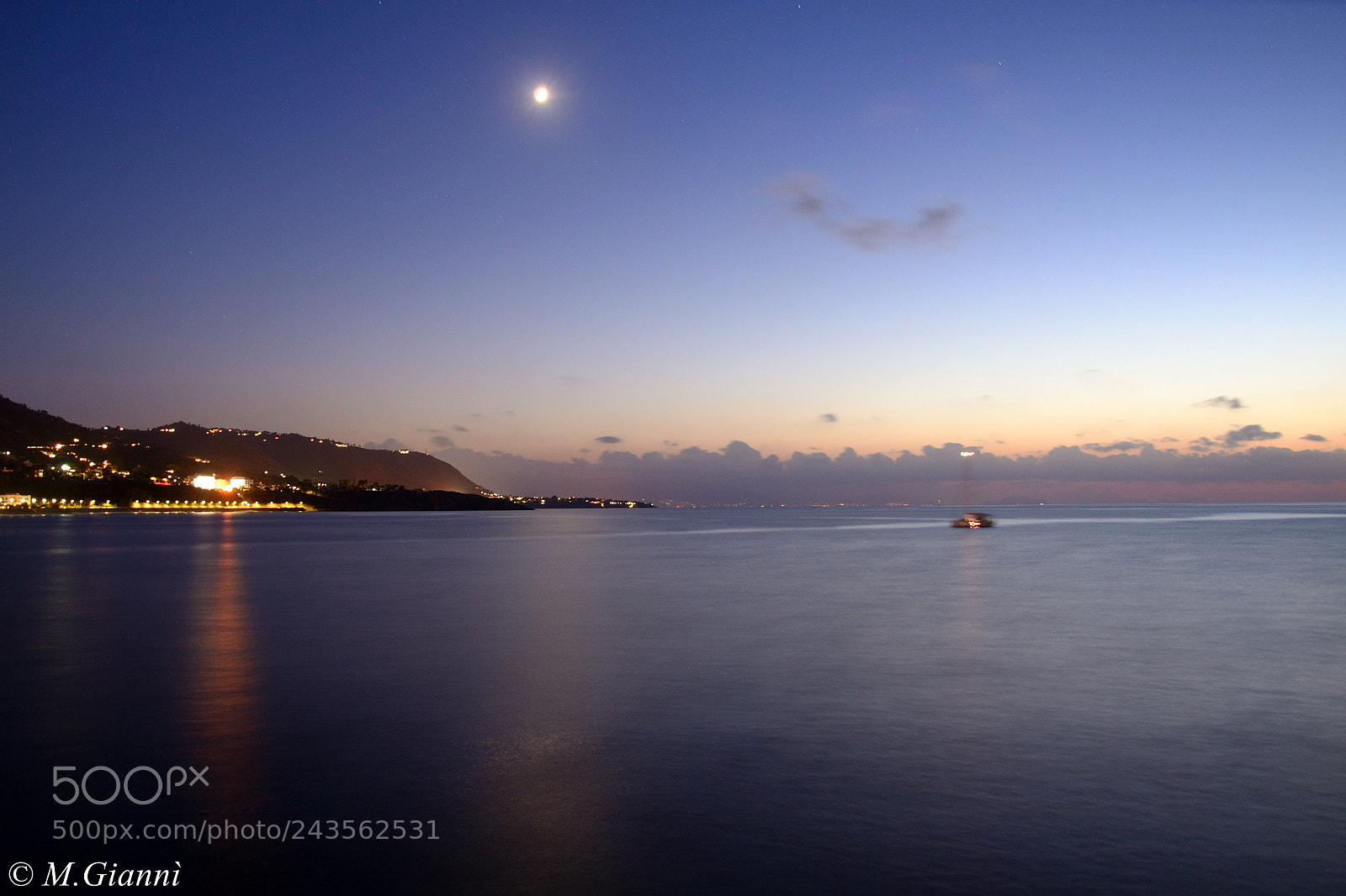 Nikon D3100 sample photo. Moonlight in cefalù photography