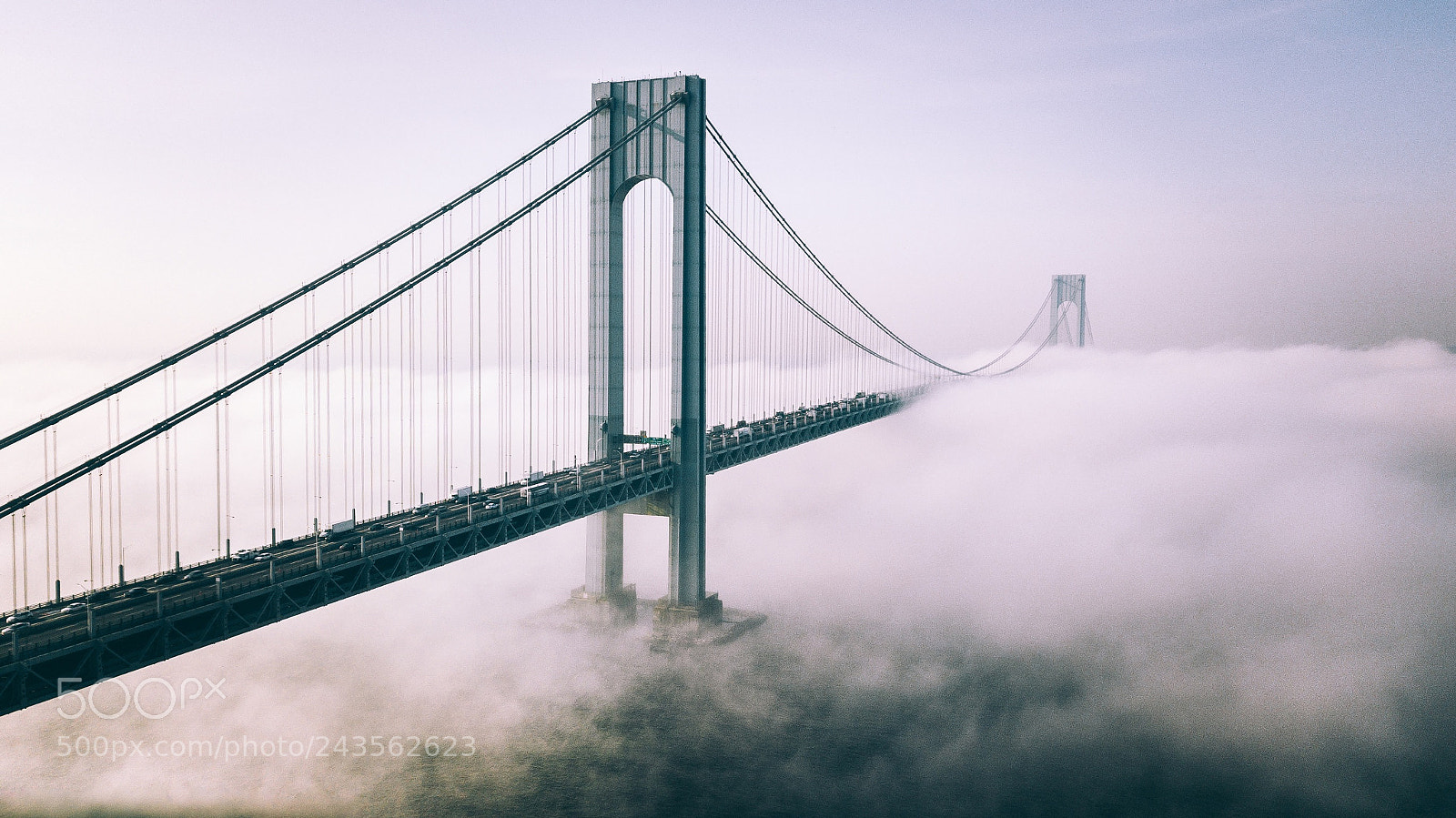 DJI FC220 sample photo. Early morning fog underneath photography