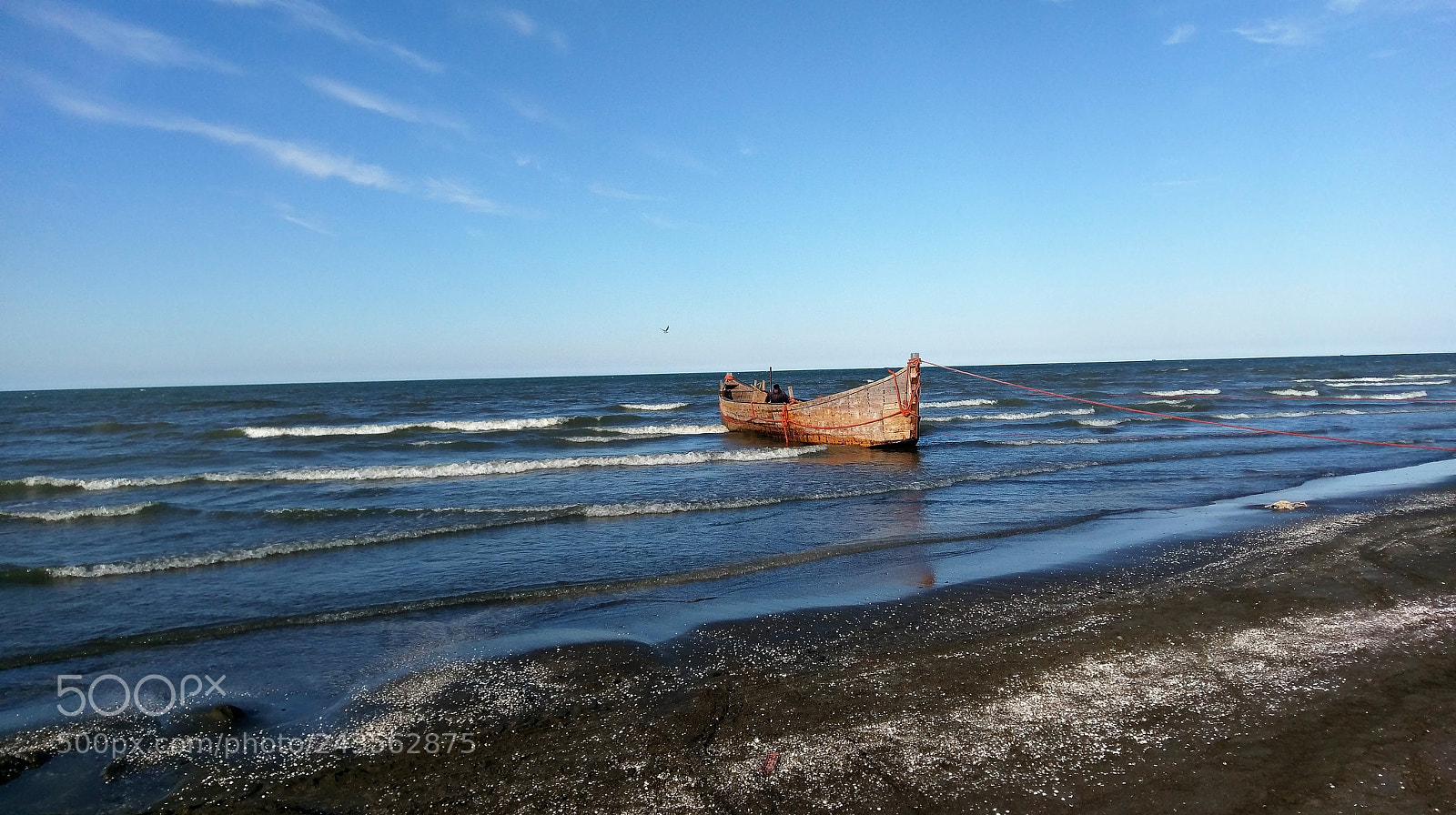 HTC 10 sample photo. Boat on the sea photography