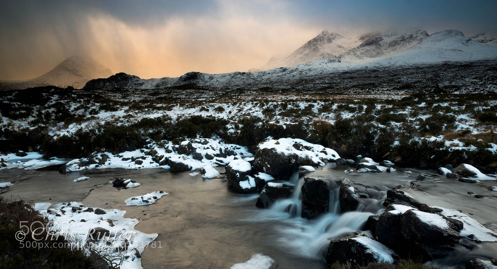 Nikon D800 sample photo. Snowstorm over the cuillin photography