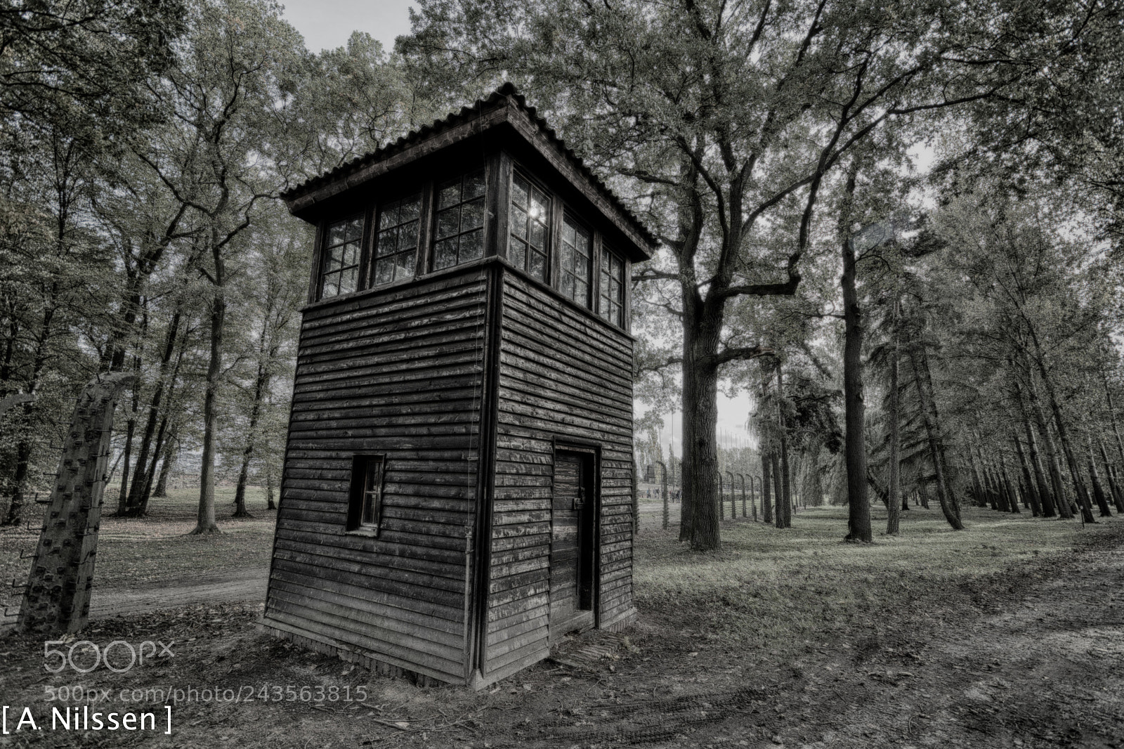 Nikon D500 sample photo. Birkenau - guard tower photography