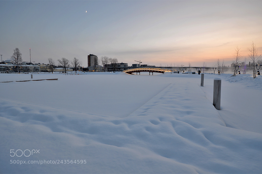 Nikon D3200 sample photo. Freezing evening - finland photography