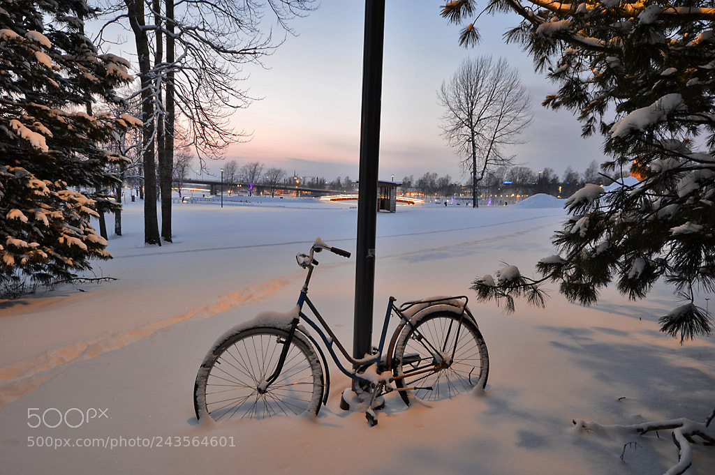 Nikon D3200 sample photo. Freezing evening - finland photography