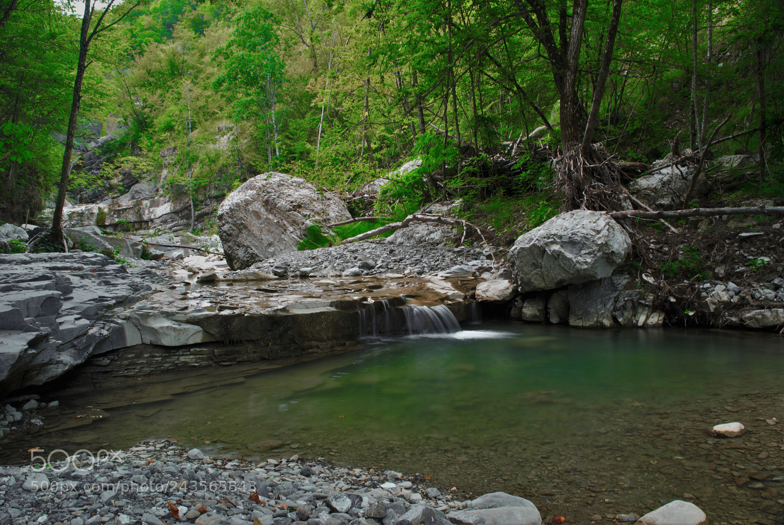 Nikon D3000 sample photo. Green waterfall photography