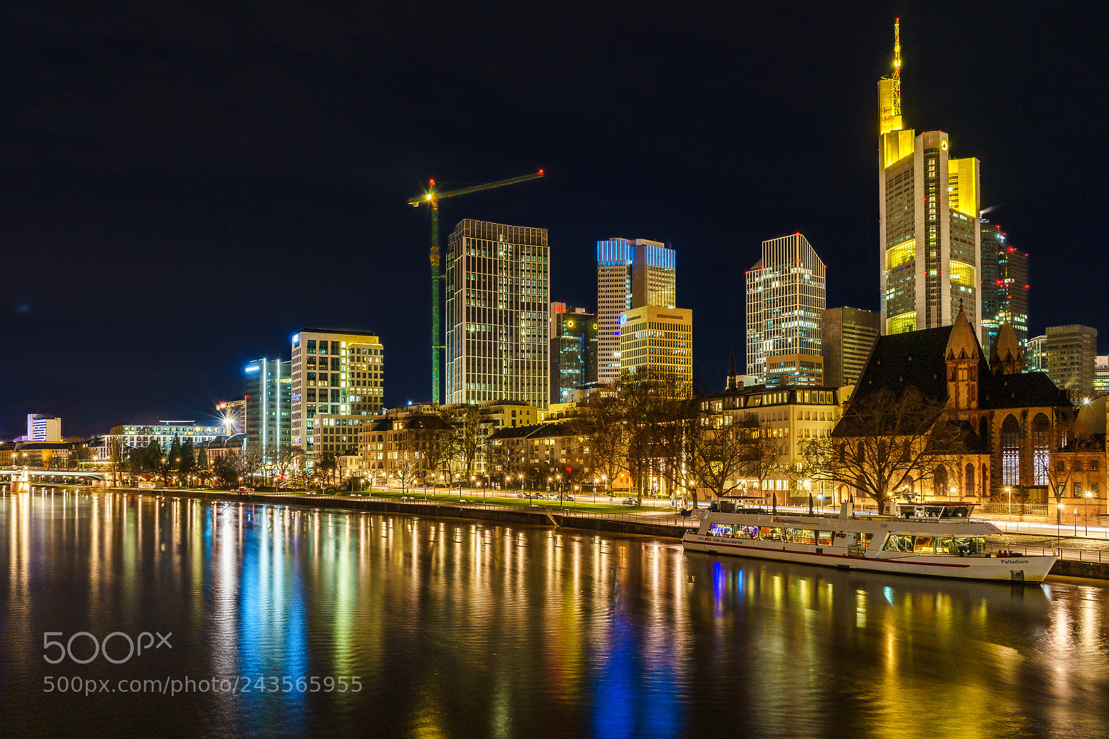 Sony a7 II sample photo. Frankfurt by night, view photography
