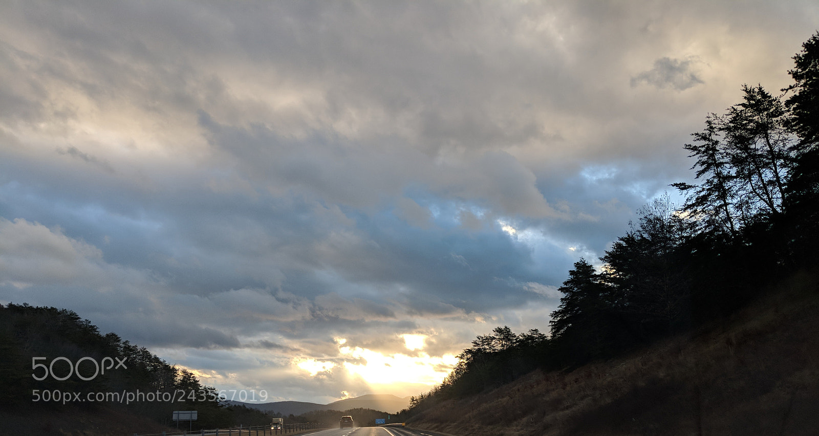 Google Pixel 2 sample photo. Highway to the mountains photography