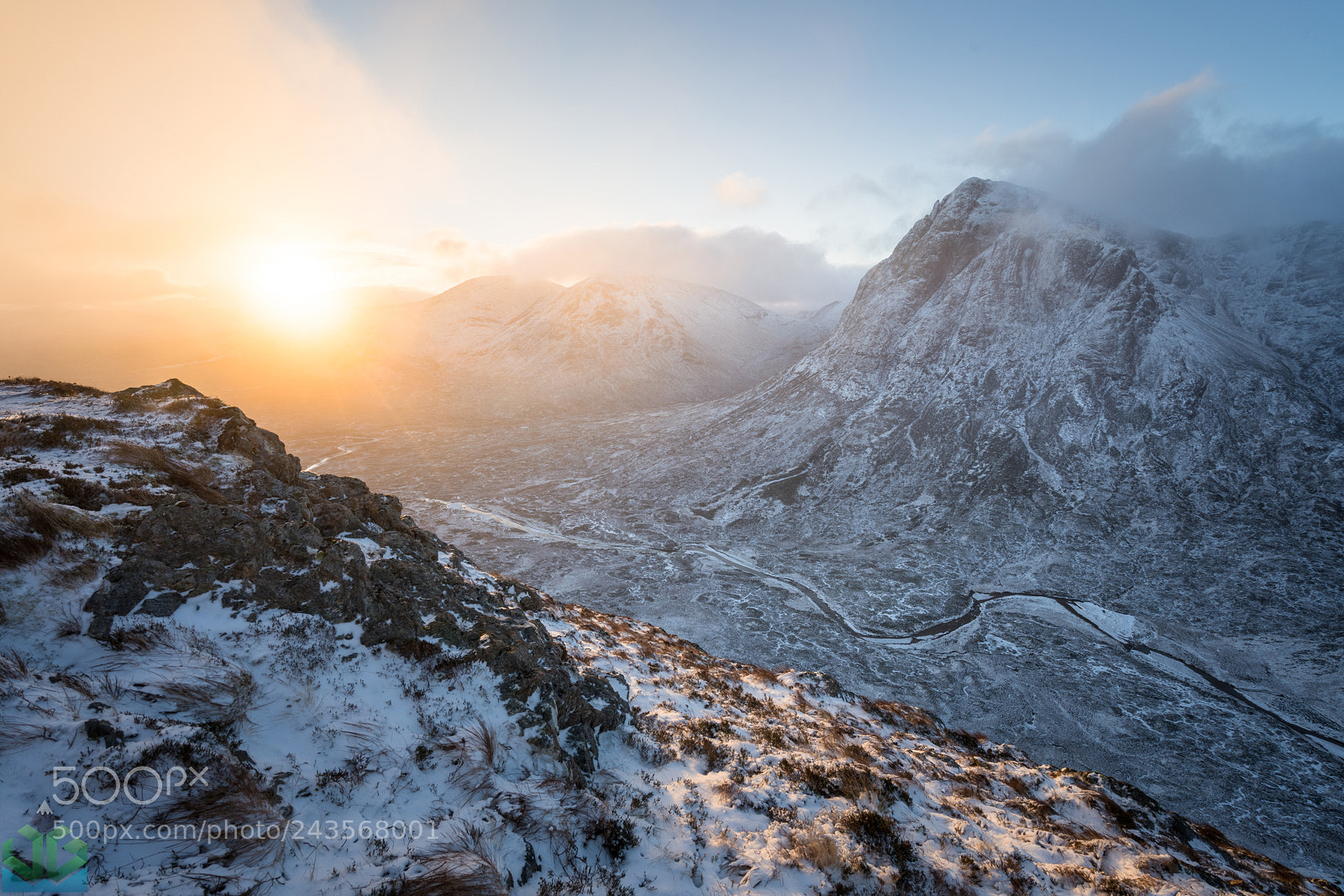 Sony a7R II sample photo. Beinn a'chrulaiste winter sunrise photography