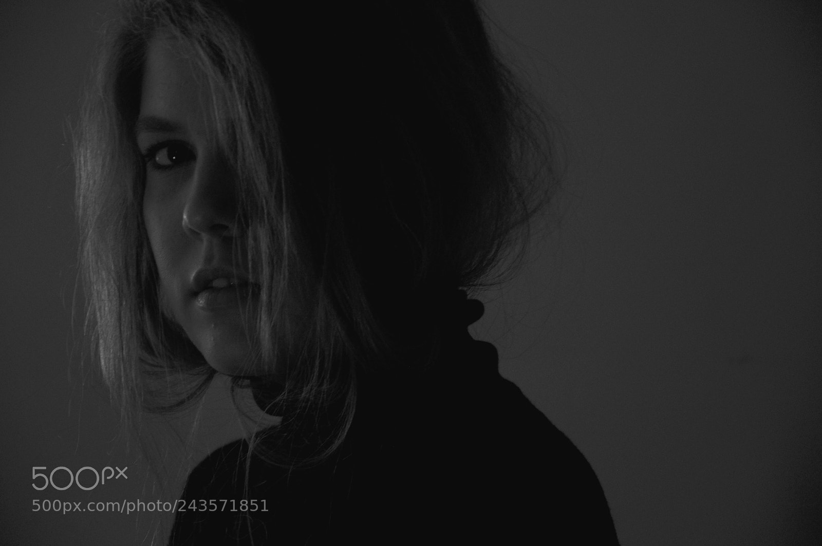 Nikon D90 sample photo. Black and white model photography