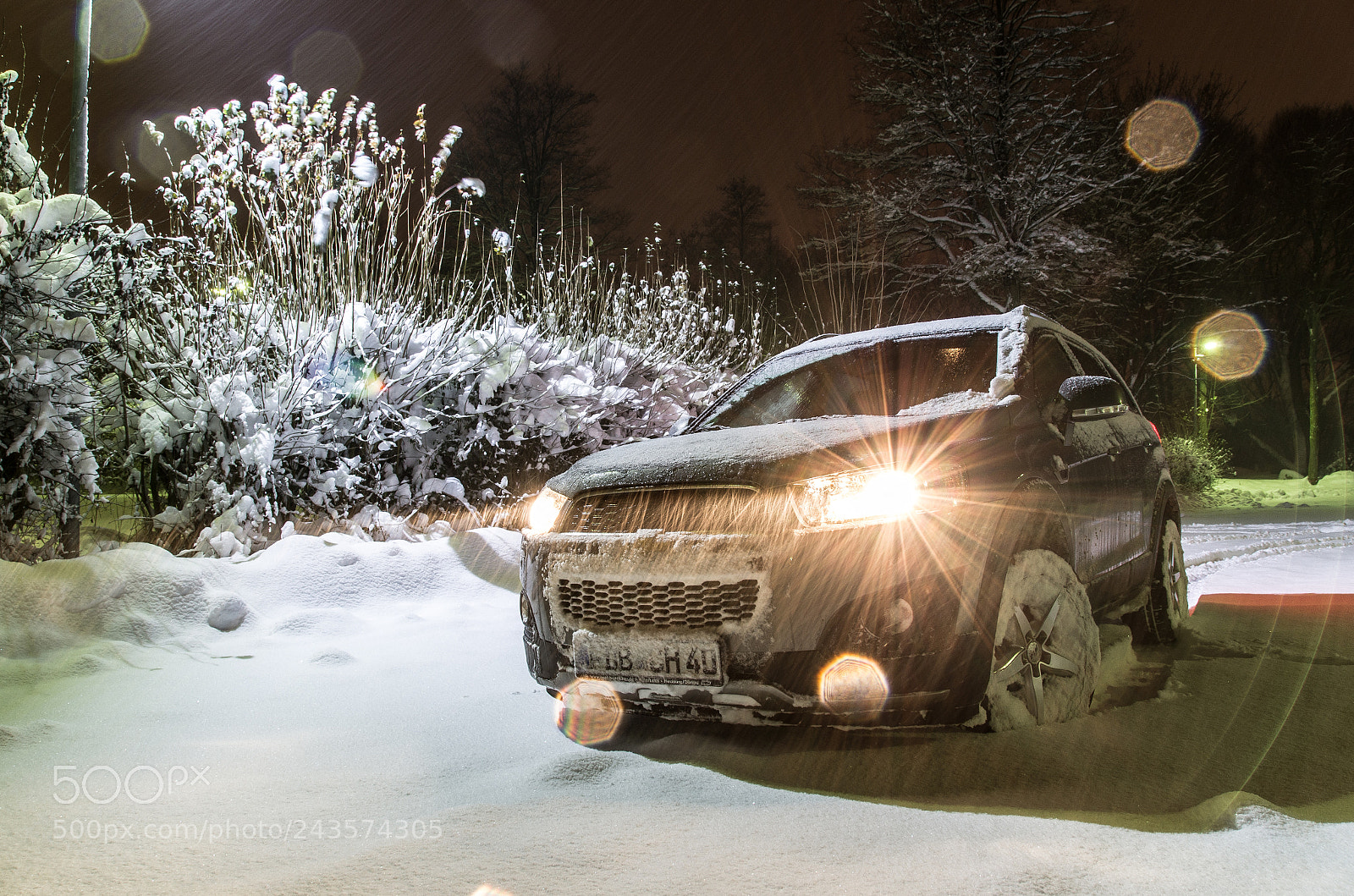 Pentax K-5 sample photo. Chevrolet captiva im schnee photography