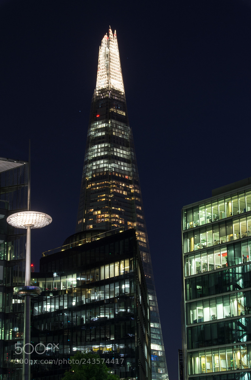 Pentax K-5 sample photo. The shard at night photography