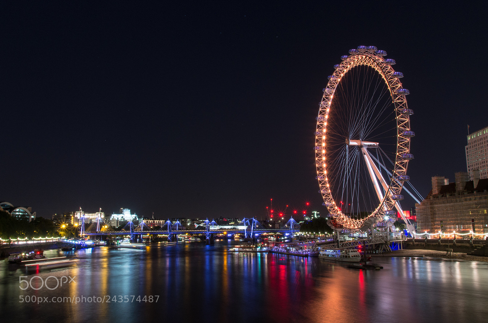 Pentax K-5 sample photo. London eye at night photography