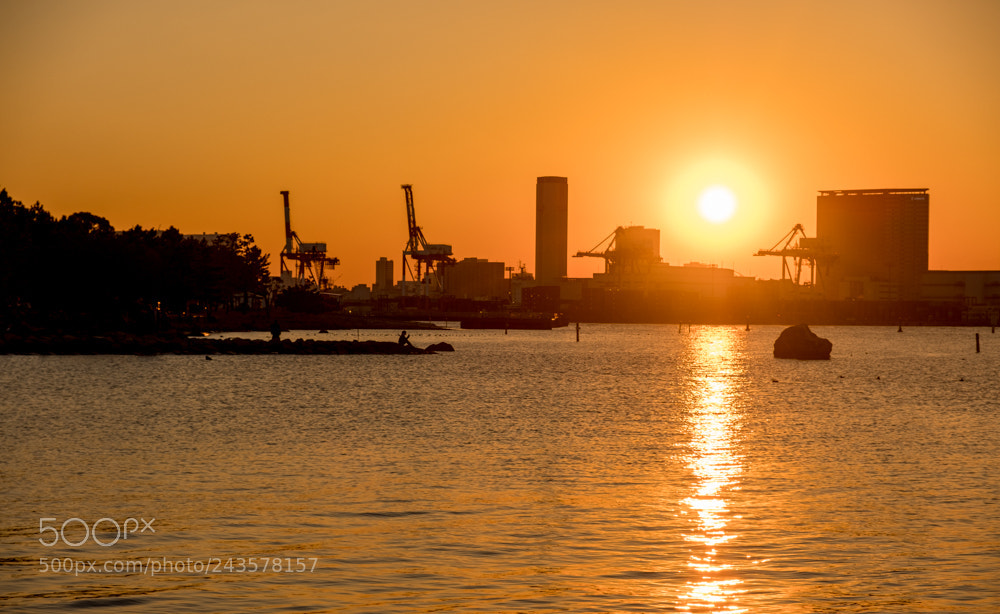 Fujifilm X-T2 sample photo. Sunset over tokyo photography