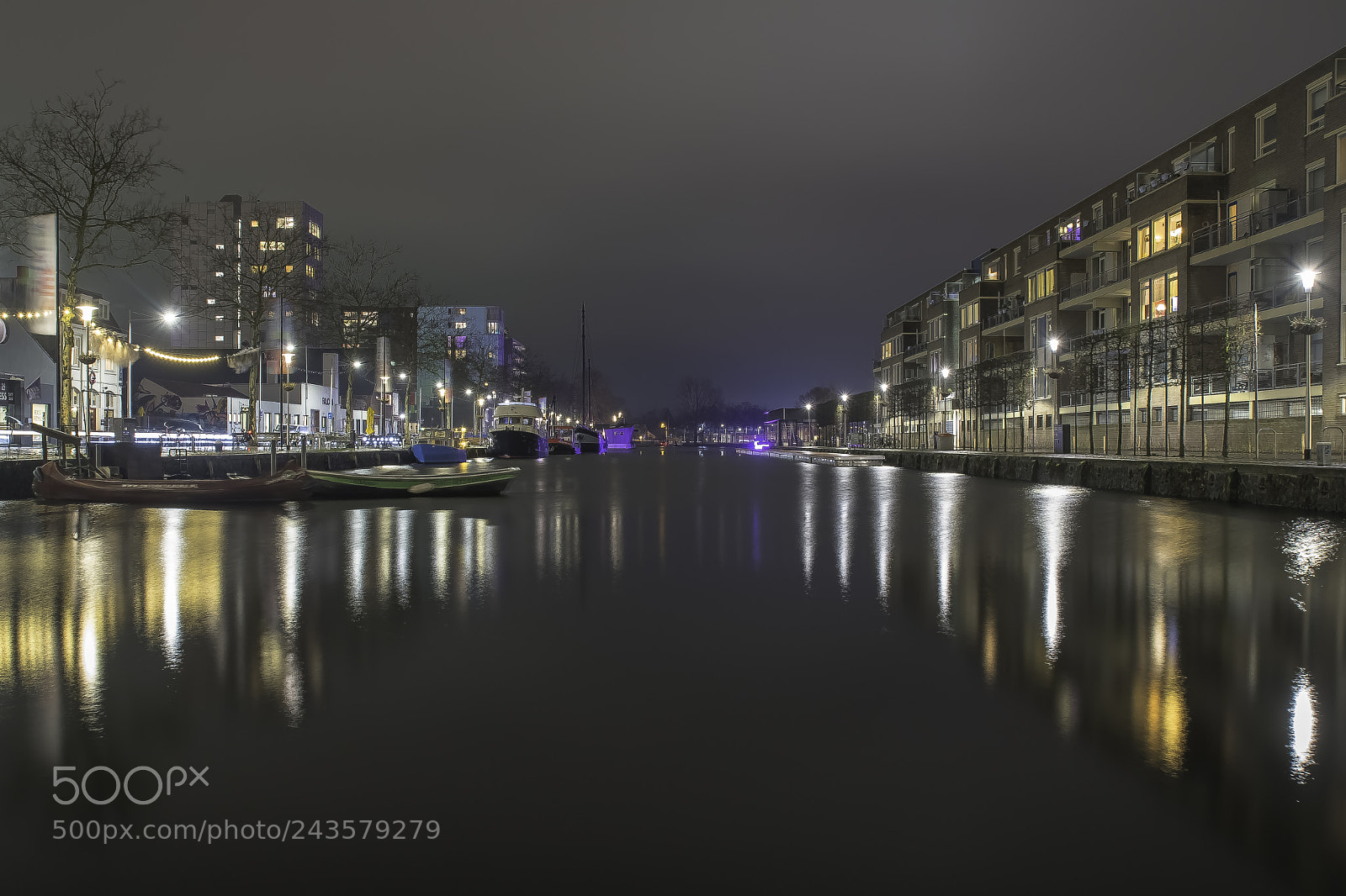 Nikon D500 sample photo. Piushaven in de winteravond photography