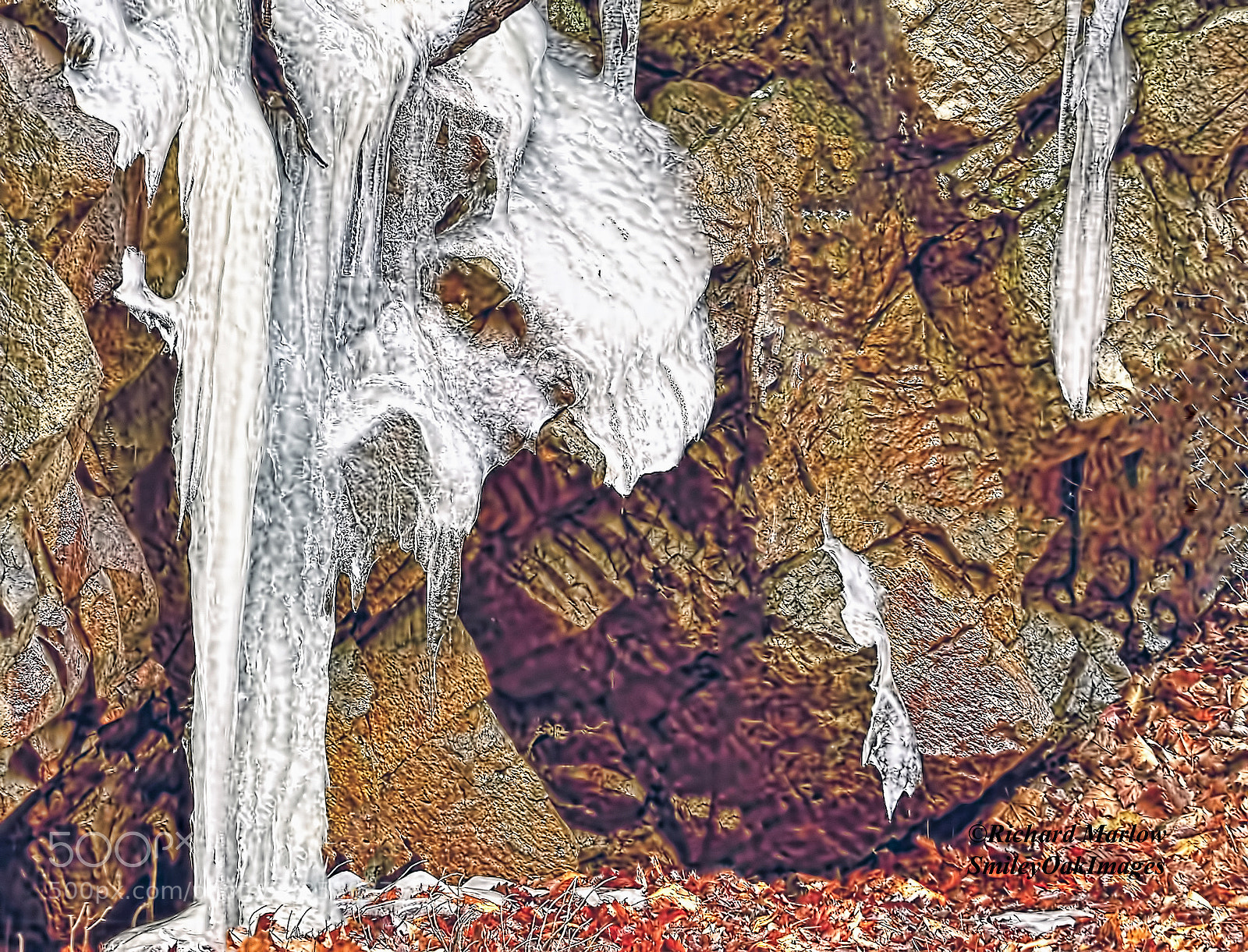 Nikon D5000 sample photo. Ice formation on rocks photography