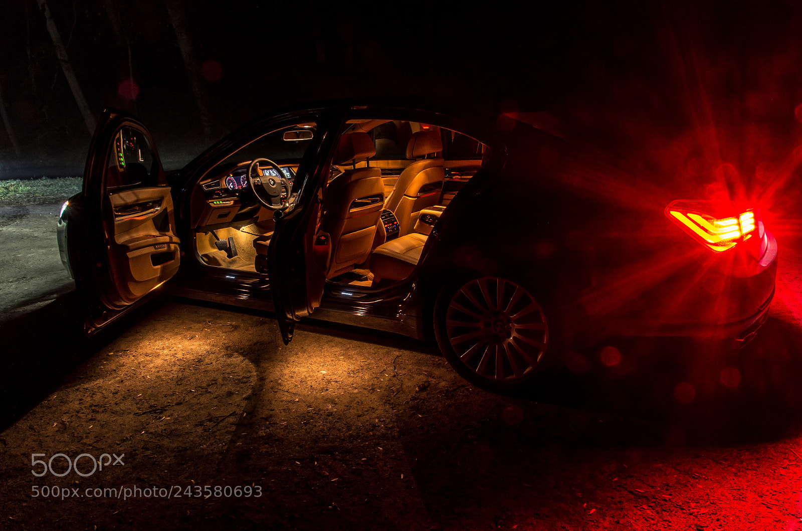 Pentax K-5 sample photo. Bmw 760li at night photography