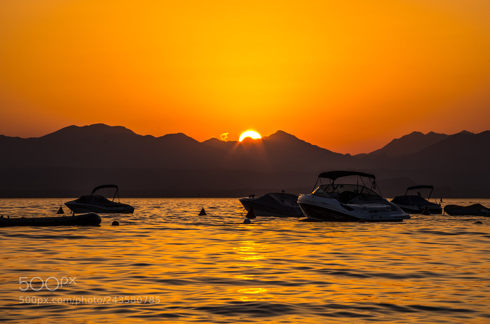 Pentax K-5 sample photo. Sonnenuntergang am gardasee photography