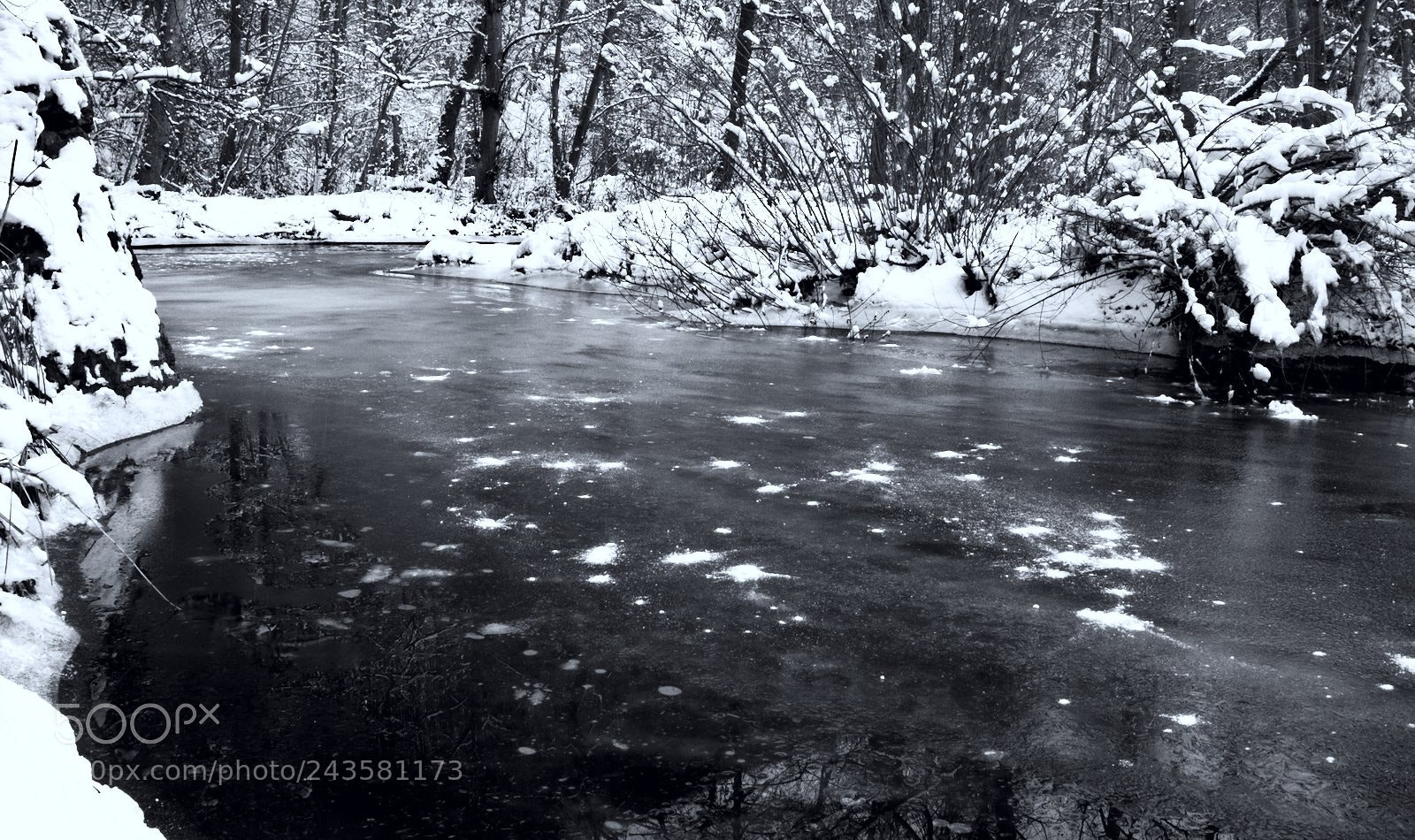 Olympus OM-D E-M10 II sample photo. Winter's river magic in photography