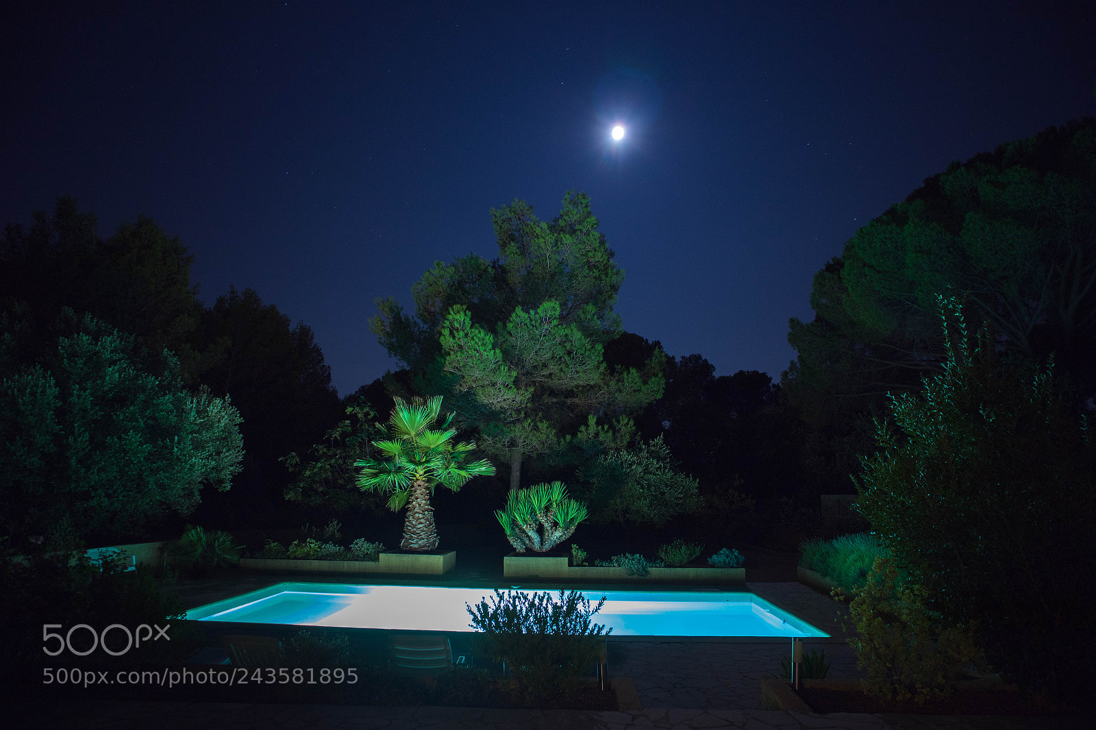 Canon EOS M10 sample photo. Pool moon photography